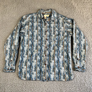 The Territory Ahead Shirt Men's Medium Geometric‎ Button Up Gauze Long Sleeve